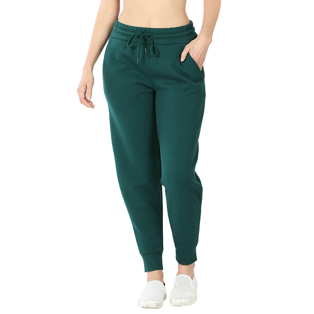 Zenana - Women's Joggers Pants Jersey Sweatpants Cotton Tapered Workout ...