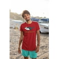 thumbnail image 2 of Old Glory Mens Christmas Shark Seasons Greetings Funny Pun Short Sleeve T Shirt, 2 of 5