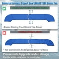 thumbnail image 3 of Unique Bargains Square Frame Bimini Top Storage Boot Cover with Stern Light Hole Boat Bimini Storage Bag with 2 Fixed Straps for 3 Bow 4 Bow 1 Set Pacific Blue 79 in, 3 of 7