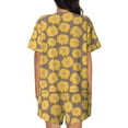 thumbnail image 6 of Fuzoiu Sunflower Print Women's Short-Sleeved Pajama Set,Lounge Sleepwear Set,Womens Pajama Sets 2 Piece,Button-Up Top and Shorts with Pockets-X-Large, 6 of 7