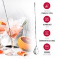 thumbnail image 4 of Cuchara mezcladora de cócteles de uso versátil, acero inoxidable 18_8 de grado alimenticio para mezclar bebidas en tazas y vasos profundos, 4 of 8