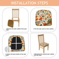 thumbnail image 4 of Pioneer Flower Seat Covers for Dining Room Chairs Set Of 6,Stretch Printed Washable Chair Seat Cover with Elastic Ties and Button,Removable Waterproof Couch Cushion Covers, 4 of 6