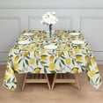 thumbnail image 3 of Yellow Lemon Fruit Flowers White Pattern Square Tablecloth,Waterproof Square Table Cover,Wipeable Spillproof Washable Table Cover for Home Kitchen Party Decor 52"x52"(132x132cm), 3 of 6