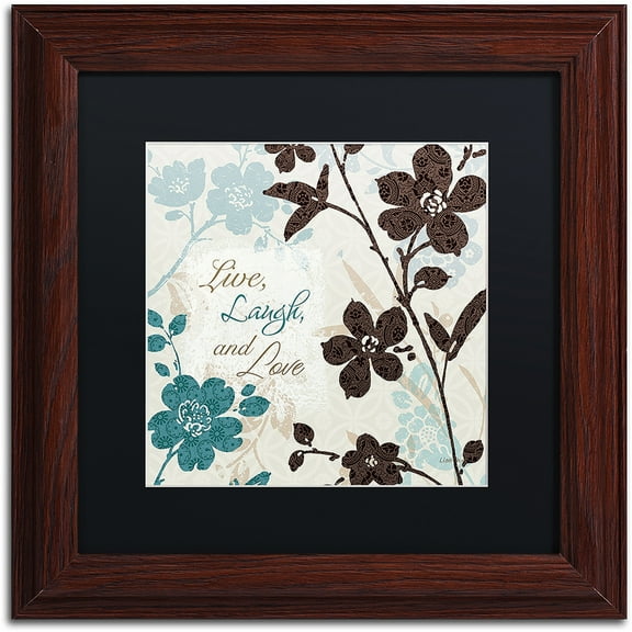Trademark Fine Art "Botanical touch Quote II" Canvas Art by Lisa Audit, Black Matte, Wood Frame