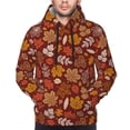 thumbnail image 2 of Bingfone Autumn Forest3 Men's Drawstring Hoodie Long Sleeve Pocket Sweatshirts-Small, 2 of 6