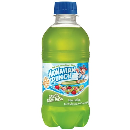 (24 Bottles) Hawaiian Punch Green Berry Rush, 10 Fl