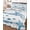 Navy, Azure, Cobalt, Grey, variant on Full Size Quilt Bedding Set, Orange Coastal Starfish Reversible Summer Quilt 3 Pieces, Summer Conch Sea Fish Stripes Lightweight Bedspreads Coverlets with 2 Pillow Shams for All Seasons