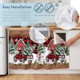 thumbnail image 5 of Red Plaid Christmas Sink Skirt 11"Wx13"L,Dustproof Under Sink Curtain with Self Adhesive Tape,Snowman Truck Xmas Tree Snowflake Cabinet Curtain Cover for Bathroom Vanity,Kitchen Cabinet Storage Shelf, 5 of 9