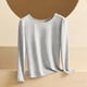 thumbnail image 4 of Pijama de manga larga para mujer, moda de otoño e invierno, ropa de abrigo, camisa de manga larga, camisa fina, ropa interior ajustada, blusa de poliéster para mujer, 4 of 4