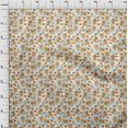 thumbnail image 3 of oneOone Cotton Poplin Twill Light Brown Fabric Leaves & Floral Artistic Sewing Material Print Fabric By The Yard 56 Inch Wide, 3 of 4