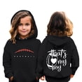thumbnail image 2 of Ketyyh-chn99 Girls Hoodie Sweatshirt Crop Top Hoodie Hoodies for Teen Girls Trendy Cute Youth Long Sleeve Hooded Sweatshirts With Pockets Casual Loose Tween Pullover Tops Size for 5-6 Years,Black, 2 of 9