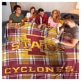 thumbnail image 2 of Pegasus Iowa State Cyclones 66" x 95" Oversized Plaid FAN-mily Ultra Cozy Blanket, 2 of 2