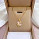 thumbnail image 2 of Collar de trébol de la suerte para mujer, colgante de flor de ópalo de acero inoxidable, collares de Color dorado, joyería de boda de moda, regalo 2023, 2 of 4