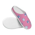 thumbnail image 3 of Daiia French Bulldog Print Women’s Fuzzy Slippers Memory Foam Lightweight House Shoes Cozy Loafer Flannel House Shoes-46/47, 3 of 7