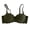 Army Green, variant on Women Bra Padded Back Closure Seamless Solid Color Soft Elastic Wireless Push Up Adjustable Shoulder Strap Sports Yoga Sport Bra