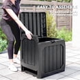 thumbnail image 3 of CoSoTower Coffre de Terrasse de 32 Gallons, Boîte de Rangement Extérieure en Résine avec Poignées, Contenant de Rangement Imperméable et Résistant aux UV, 3 of 7