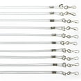 thumbnail image 4 of 25 Pack - Premium Round ID Badge Neck Lanyards for Card Holders and Name Tags - 36 in Non-Breakaway Heavy Duty Cord & Secure Metal Swivel J Hook Clip by Specialist ID (White), 4 of 7