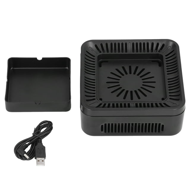 Smokeless Ashtray Gray Home Office Desktop USB Charging Large Air Volume Negative Ion Ashtray Purifier