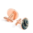 thumbnail image 3 of PhooArto Men's Classic Stainless Steel, Ocean Whale on Wood Board Cufflinks Business Wedding Shirts, Rose Gold, 3 of 7