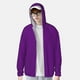 thumbnail image 2 of Fotbe Purple Chaqueta con Protección Solar UPF 50+ para Hombre y Mujer, Camisa con Capucha y Bolsillos-Small, 2 of 7