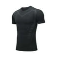 thumbnail image 4 of Men's Compression Shirt Short Sleeve Sports Athletic Baselayer Workout Tops Muscle Shirts Black XXL, 4 of 4