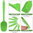thumbnail image 3 of Juego de espátula de silicona, utensilios de cocina de calidad alimentaria de 6 piezas con espátula térmica con cepillo de silicona, verde, 3 of 6