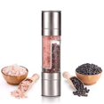 thumbnail image 3 of Sea Salt And Pepper Grinder, Stainless Steal 2 In 1 Dual Chambers, Seasonings Spices Mill With Adjus, 3 of 5