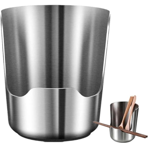 2 In1 Multi-functional Kitchen Utensil Holder, Heavy Duty Stainless Steel Pot Lid & Spoon Rack, Space-Saving Vertical Stand for Spatulas,Tongs,Ladles,Countertop Organizer,Thickened Storage Stand