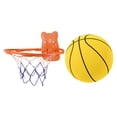thumbnail image 2 of Cesta de pelota hinchable de baloncesto silenciosa DYNWAVEMX juguete interactivo para padres e hijos Amarillo, 2 of 8
