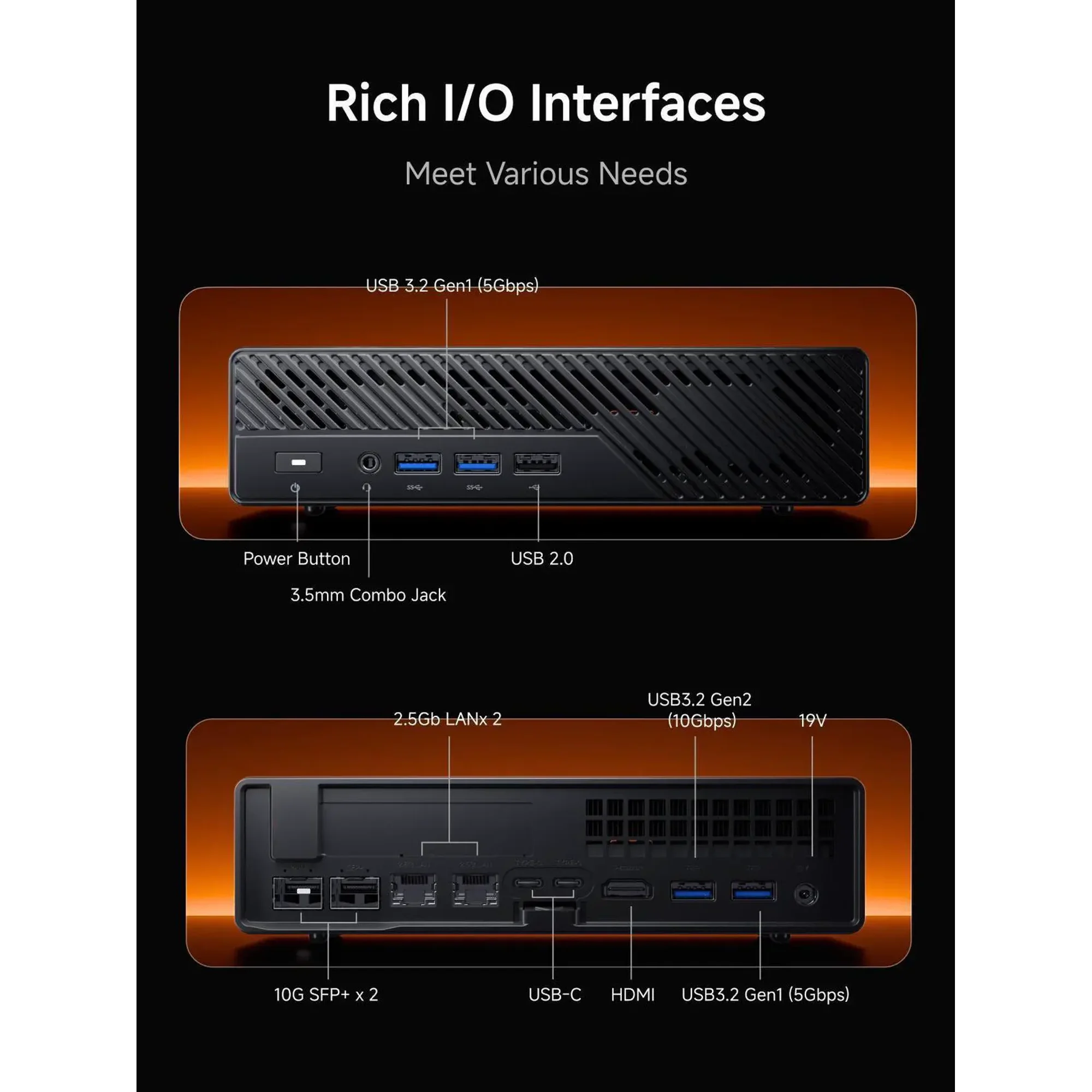 MINISFORUM MS-A2 Mini Workstation AMD Ryzen 9 9955HX 96GB RAM 2TB SSD Mini PC, HDMI/2xUSB-C Output, 2x2.5G LAN Port|10G SFP+ Port
