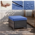 thumbnail image 6 of Gymojoy 3-Seat Patio Wicker Sofa Outdoor Rattan Couch Furniture Steel Frame with 6 in. Cushions and Ottoman for Porch Deck Garden, 6 of 13