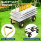 thumbnail image 2 of Yeshouse Carro de jardín resistente con capacidad de 900 lb, vagón utilitario con laterales de malla extraíbles, neumáticos de 10'' y manija ajustable a 180° para granja, patio y transporte, 2 of 8