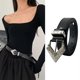 thumbnail image 2 of Cowgirl Waist Chain Casual Buckle Vintage Waist Ceinture Skinny Lady Belt Exquisite Simple Easy Buckle, 2 of 4