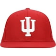 thumbnail image 2 of Men's Top of the World Crimson Indiana Hoosiers Team Color Fitted Hat, 2 of 4