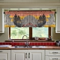 thumbnail image 3 of Yayeee Kitchen Curtains Tier Set of 2 Light Filtering 57"x24" Over Sink Window Panels, Striped Boat, 3 of 7