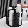 thumbnail image 6 of Rotating Cup Dispenser, Countertop Paper Cup & Lid Organizer for Kitchen, Coffee Station, Plastic Disposable Cup Holder Rack,Cup Organizer, Rotating Cup Holder,White,1PC,, 6 of 8