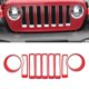 thumbnail image 2 of for Jeep - Wrangler JL Sport / Sports 9Pcs Car Front Grille Grill Mesh Grille Insert Kit Style Headlight Lamp Cover Trim, 2 of 5