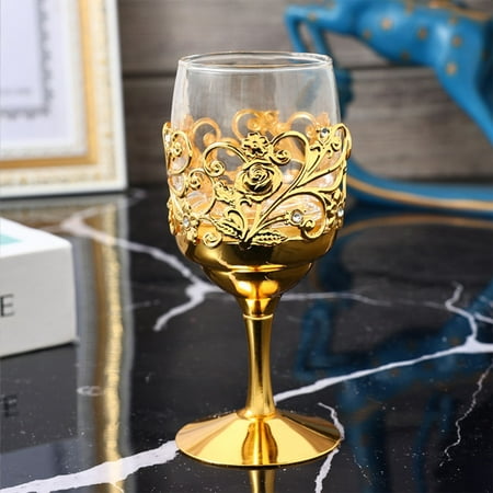 Shatterproof Stainless Steel Gold Cup Wine Glass White Wine Glass