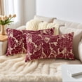 thumbnail image 2 of Unique Bargains Throw Pillow Covers Set of 2, Floral Decor Cushion Cover Green 12" x 20", 2 of 6