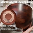 thumbnail image 3 of Premium Wood Mixing Bowl, Compatible with 4.5 & 5 QT KitchenAid Tilt-Head Stand Mixer. Natural Wooden Bowls, Kitchenaid Mixer Bowl with Stainless Steel Locking Base.4.5-5 Qt,Kitchen Gift Idea, 3 of 8