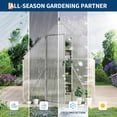 thumbnail image 4 of EastVita 6x7ft Aluminum Greenhouse Polycarbonate Panels Roof Vent Walk In Design Easy Assembly for Winter Garden Backyard Silver, 4 of 9