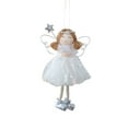 thumbnail image 2 of Daiosportswear 3.9x0.8x5.5in Christmas Angel Doll Decoration,1-Pack Metal/Plastic/Cloth Ornament,Golden/Silver,Tree Pendant,Festive,Durable,for Home/Party,Thanksgiving/Birthday/Christmas Gift, 2 of 6