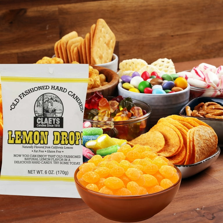Claeys Lemon Drops Old Fashioned Hard Candies, Fat Free & Gluten
