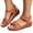 Brown, variant on Women's Comfort Wedge Sandals, Adjustable Hook-and-Loop Straps Open Toe Platform Sandals, Lightweight Orthopedic Walking Shoes Red 6(37)