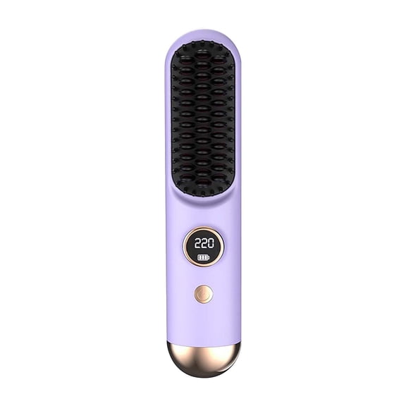 Cordless Flat Iron,Hair Straightener,Portable Cordless Hair Straightener Brush,Travel Brush for Women,Mini Hair Straightener,Cordless Hair Straightener Brush,Fast Heating Portable(Purple)