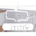 thumbnail image 3 of Innerwin Shelf Hanger Wine Glass Rack Creative Stand Free Punch Organizer Stemware Storage Single row of red wine glass racks-white none, 3 of 6