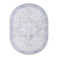 thumbnail image 2 of World Rug Gallery Medallion Boho Machine Washable 5'x8' Oval Blue Area Rug, 2 of 8