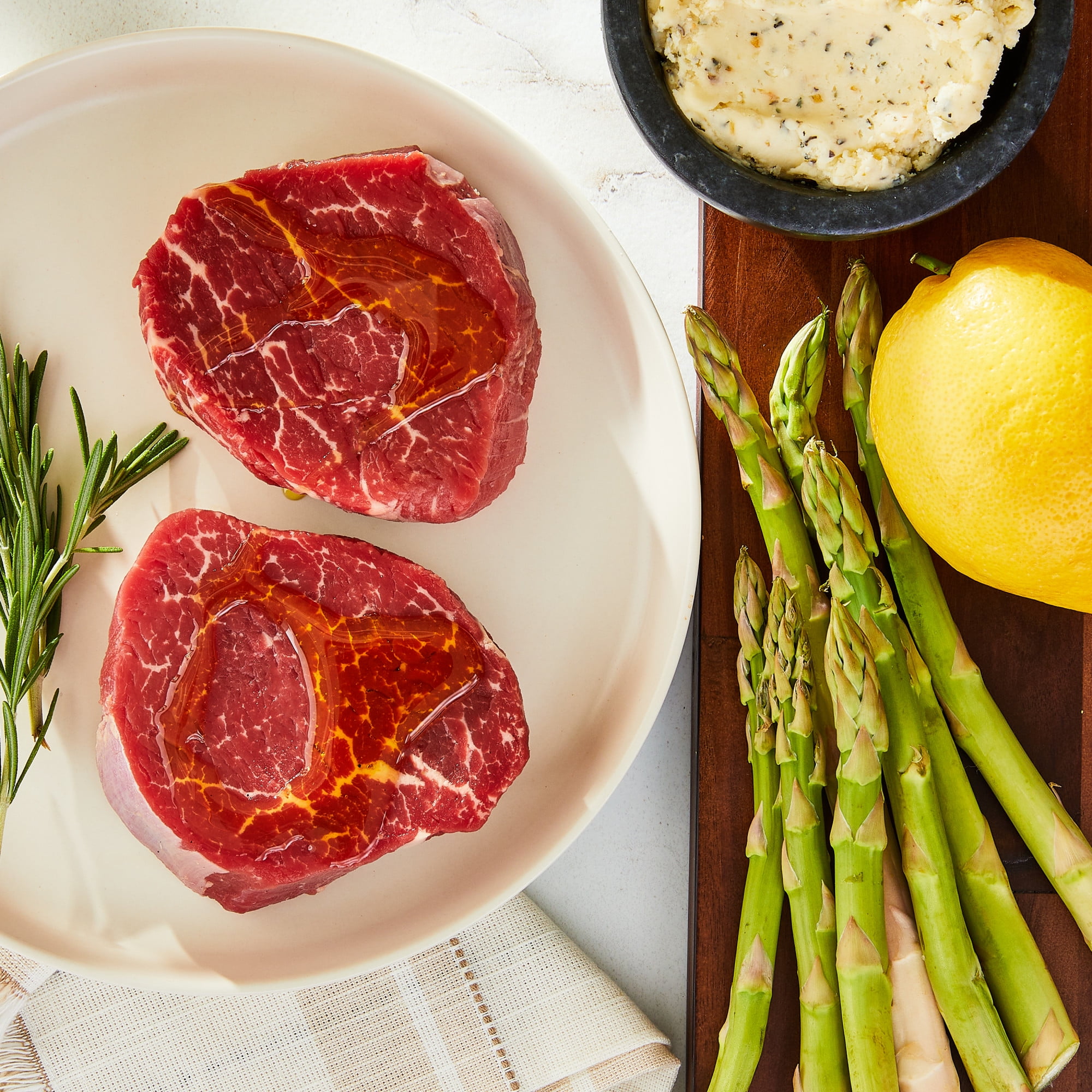 Petite Filet Mignon Steak, Choice Angus Beef, 2 Steaks per Tray, Fresh, 0.45 - 1.5 lb