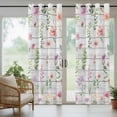 thumbnail image 5 of Outdoor Curtains for Patio Waterproof, Pink Spring Floral Outdoor Privacy Panels Grommet, Flowers Botanical Elegant Wooden Blackout Outside Curtains for Porch/Cabana/Pergola/Gazebo 54"x108", 1 Panel, 5 of 8