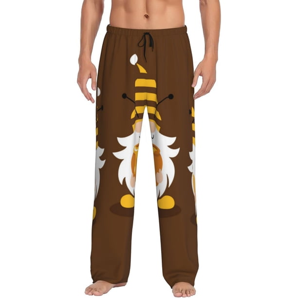 Balery Gnomes With Honey Pantalones de pijama para hombre, pijama ultraligero, pantalón de descanso-Small